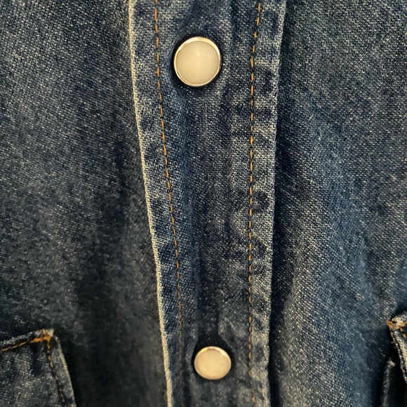 Vintage wrangler western denim button up - Picture 3 of 9